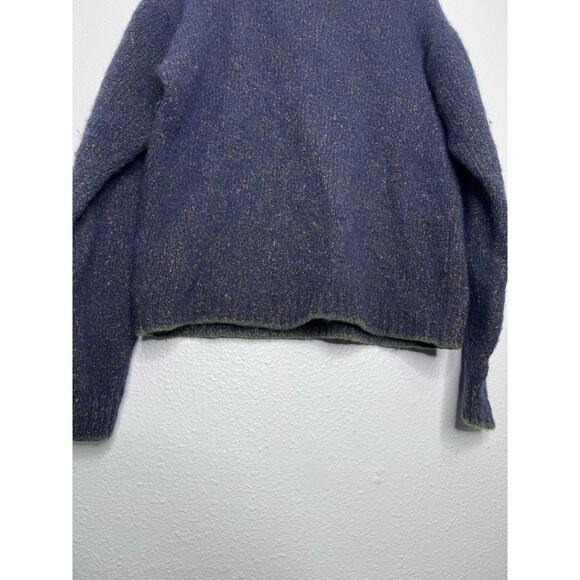 Vtg Dockers Mens Wool Blend Pullover Crewneck Knit Grandpa Sweater Blue 90s Sz M - Picture 9 of 16